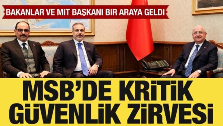 Bakan Güler, Bakan Fidan ve MİT Başkanı Kalın bir araya geldi