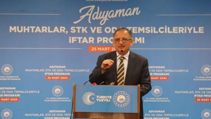 Bakan Özhaseki: Binlerce kişilik orduyla inşa için çalışıyoruz