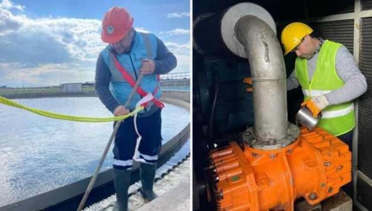 BASKİ Genel Müdürlüğü atıksu arıtma tesislerinde bakım onarım çalışmalarına devam ediyor