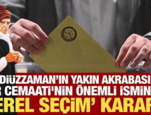 Bediüzzaman’ın yakın akrabası ve Nur Cemaati’nin önemli isminden ‘seçim’ açıklaması!