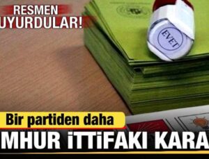 Bir partiden daha Cumhur İttifakı kararı! 4 il için resmen duyurdular