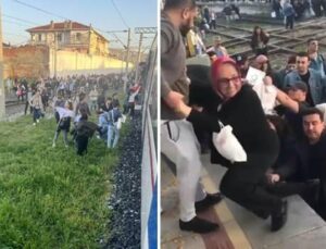 Çile sadece İstanbul’da değil! Yolcular trenden inerek raylarda yürüdü