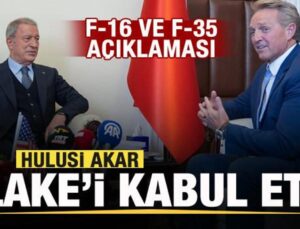 Hulusi Akar, Jeffry Flake’i kabul etti! F-16 ve F-35 açıklaması