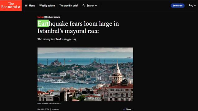 The Economist gazetesinin haber kapağı