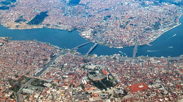 İstanbul'un kuşbakışı görüntüsü
