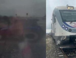 Isparta’da feci kaza: Yolcu treni ile traktör çarpıştı!