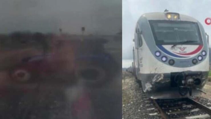 Isparta’da feci kaza: Yolcu treni ile traktör çarpıştı!