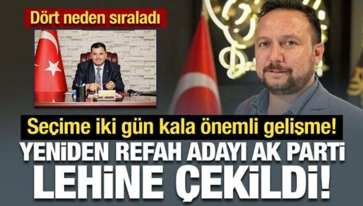 İzmir’de Yeniden Refah adayı AK Parti lehine yarıştan çekildi!