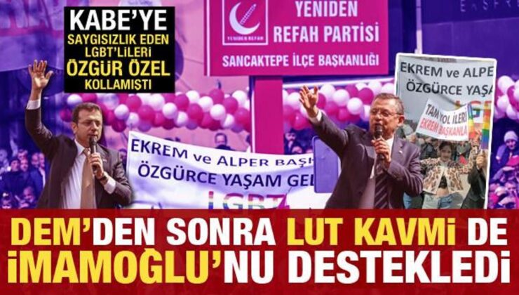 LGBT’liler Ekrem İmamoğlu’nun arkasında! Mitingde ilginç görüntüler…