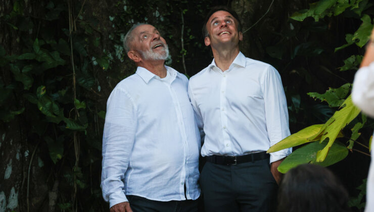 Macron ve Lula'nın fotoğrafları sosyal medyayı salladı: "Amazon'da evlenecekler"