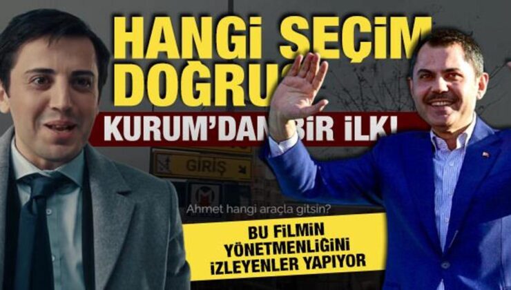 Murat Kurum’dan bir ilk! Bu filmin yönetmenliğini izleyenler yapıyor: Hangi seçim doğru?