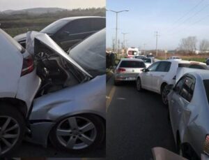 Sakarya’da zincirleme kaza: 7 araç birbirine girdi