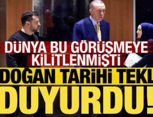 Son dakika: Dünya bu görüşmeye kilitlenmişti! Erdoğan tarihi teklifi duyurdu…
