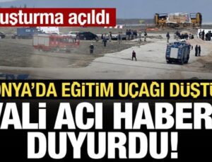 Son Dakika: Konya’da eğitim uçağı düştü!