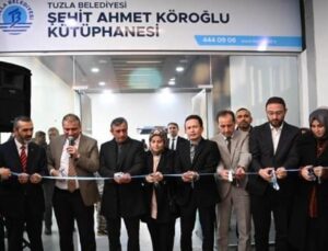 Tuzla’da Şehit Ahmet Köroğlu adına yeni kütüphane açıldı