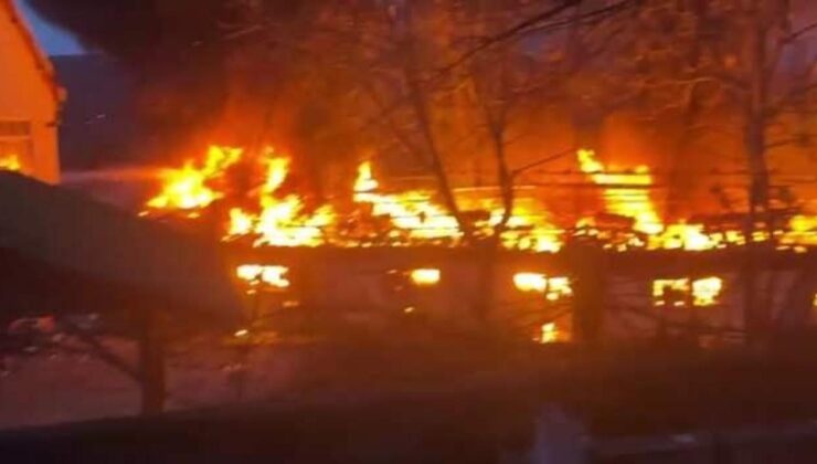 Zonguldak’ta tekstil atölyesinde korkutan yangın