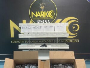 Adana’da ele geçirildi: Tam 15 bin 802 adet!