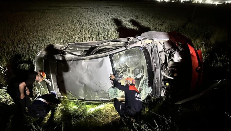 Adıyaman’da otomobil devrildi: 4 kişi yaralandı!