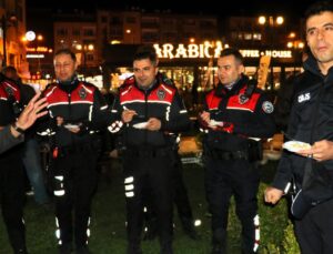 Amasya’da kavga ihbarına giden polislere pasta sürprizi