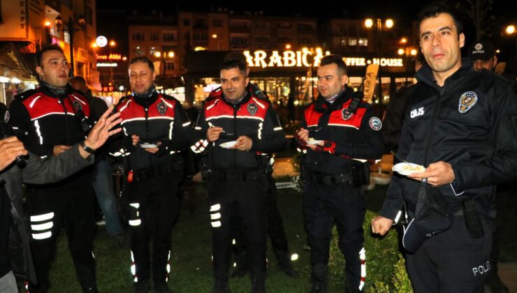 Amasya’da kavga ihbarına giden polislere pasta sürprizi