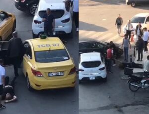 Ataşehir’de ortalığı birbirine katan alkollü şahsa meydan dayağı