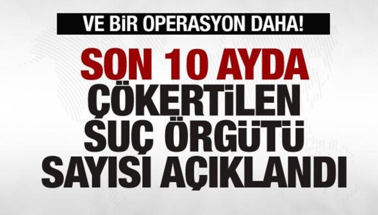 Bir operasyon daha! Son 10 ayda çökertilen suç örgütü sayısı açıklandı