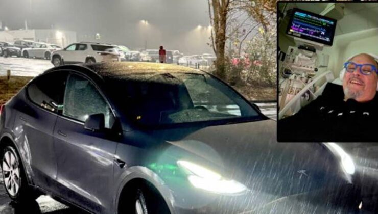 Direksiyon başında rahatsızlandı, Tesla hastaneye yetiştirdi