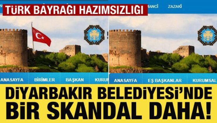 Diyarbakır Belediyesi’nde bir skandal daha: Web sitesinden Türk bayrağı kaldırıldı