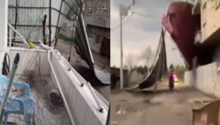 Diyarbakır’da korku dolu anlar! Eve yıldırım düştü