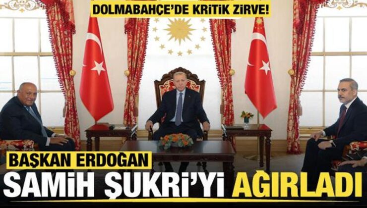 Dolmabahçe’de kritik görüşme! Başkan Erdoğan Şukri’yi ağırladı