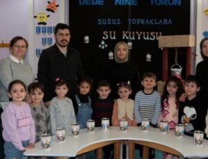 Esenlerli minikler harçlıklarıyla su kuyusu açtırdı