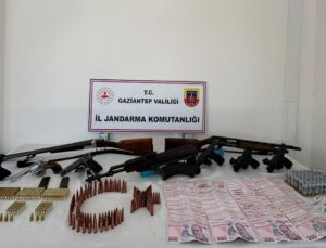 Gaziantep’te ‘Mercek’ operasyonuyla çok sayıda kaçak silah ele geçirildi