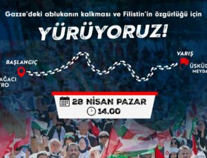 İstanbullular bugün Gazze için yürüyecek!