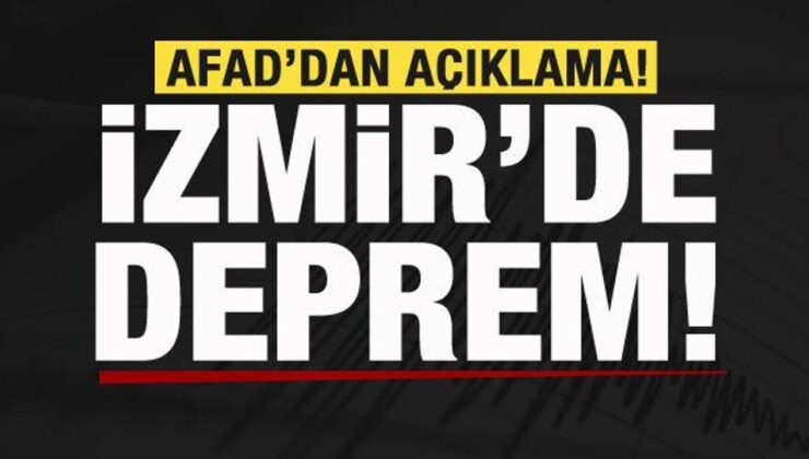 İzmir’de deprem!