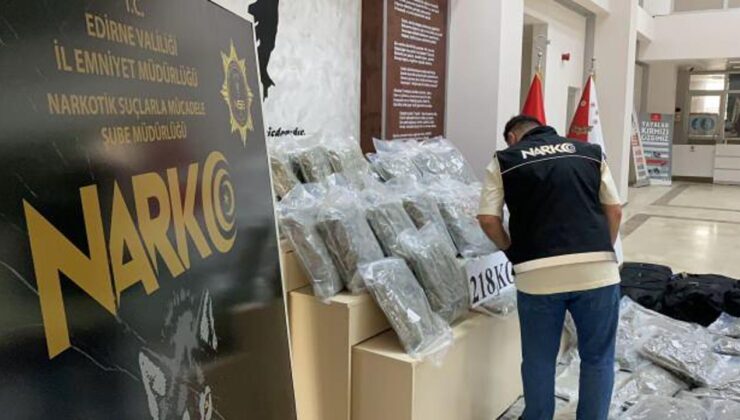 Kapıkule’de ele geçirildi: Tam 218 kilo