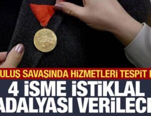 Kurtuluş Savaşında hizmetleri tespit edilen 4 gaziye İstiklal Madalyası verilecek