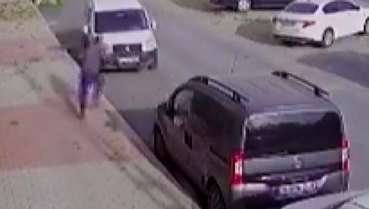 Park ettiği aracının el frenini çekmeyi unutunca araç metrelerce kaydı