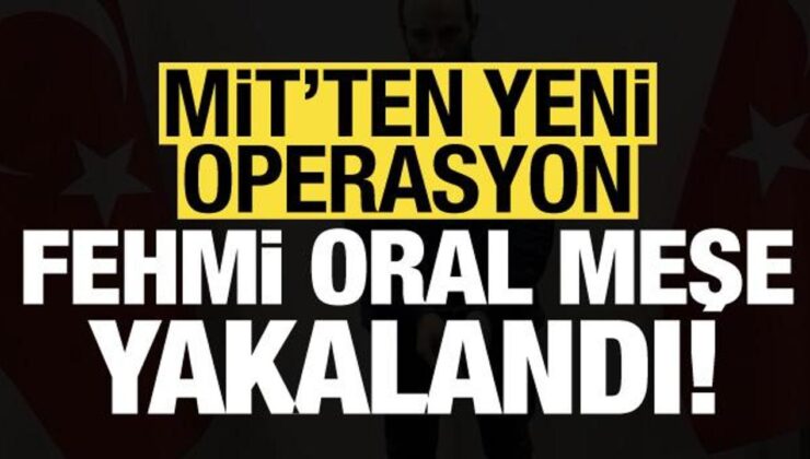 Son dakika haberi: MİT’ten yeni operasyon: Fehmi Oral Meşe yakalandı!