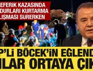 Teleferik kazasında mağdurlar can çekişirken CHP’li Böcek’in eğlendiği ortaya çıktı