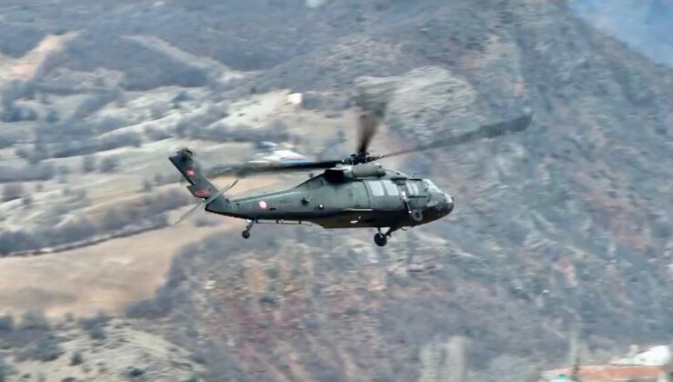 Tunceli’de cami yandı! Askeri helikopter devreye girdi