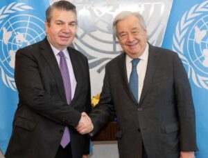 Washington Büyükelçisi Sedat Önal’dan BM Genel Sekreteri Guterres’e veda ziyareti