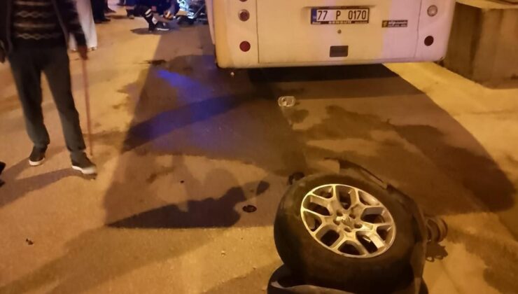 Yalova’da cip motosikletle çarpıştı!