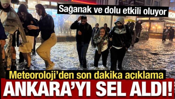 Ankara’yı sel aldı! Cadde ve sokaklar göle döndü