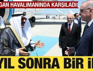 Cumhurbaşkanı Erdoğan, Kuveyt Emiri’ni karşıladı