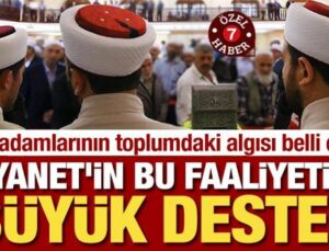 Din adamlarının toplumdaki algısı belli oldu! Diyanet’in o faaliyetine büyük destek