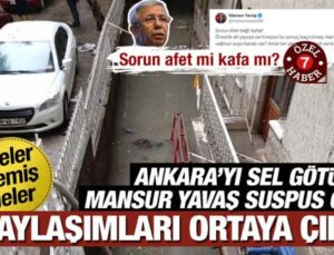 ‘Sorun afet mi kafa mı?’ Ankara’yı sel götürdü Mansur Yavaş suskunluğa büründü