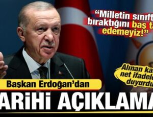 Erdoğan’dan tarihi açıklamalar: Milletin sınıfta bıraktığını biz de baş tacı edemeyiz!