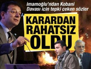 İmamoğlu’ndan Kobani Davası açıklaması: Siyasi karar, hiç kimsenin vicdanı rahat edemez