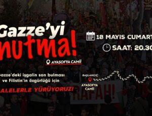 İstanbul Gazze için yürüyecek