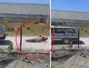 Komşusunu halatla otomobilin arkasına bağlayıp sürükleyen kişi tutuklandı